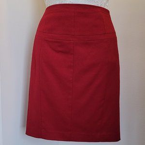 EXPRESS RED PENCIL SKIRT- SZ: 2 Like New